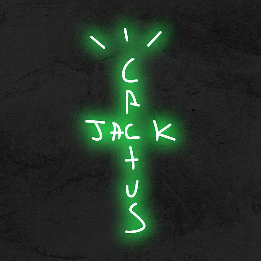 Señal de neón LED Cactus Jack Light de Travis Scott. Letreros de neón, travis scott, iphone de travis scott fondo de pantalla del teléfono