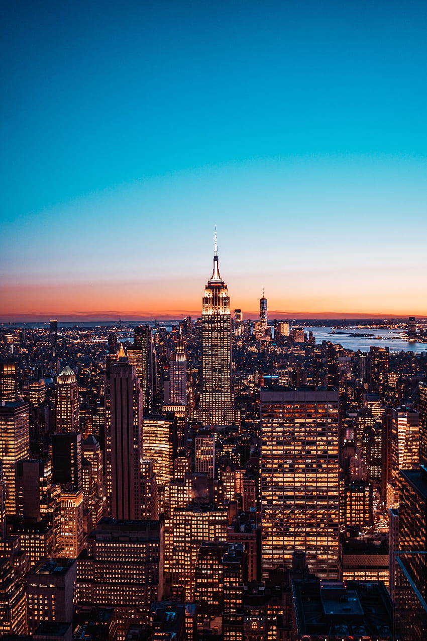 Ню Йорк, градски пейзаж, сгради HD тапет за телефон