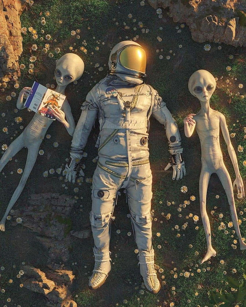 Alien, art, astro, astronauta, military uniform, planet, planeta HD phone wallpaper