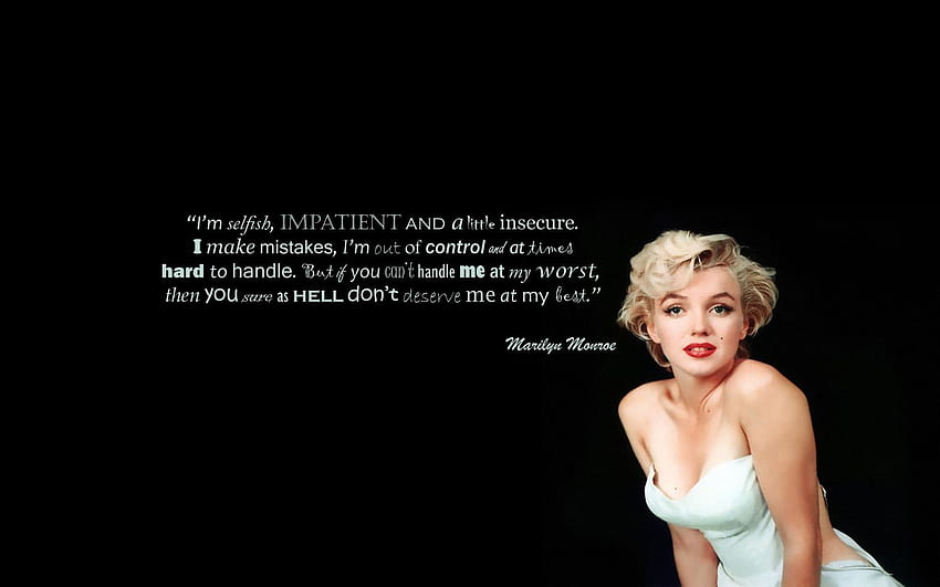 Citações de Marilyn Monroe, Laptop de Marilyn Monroe papel de parede HD