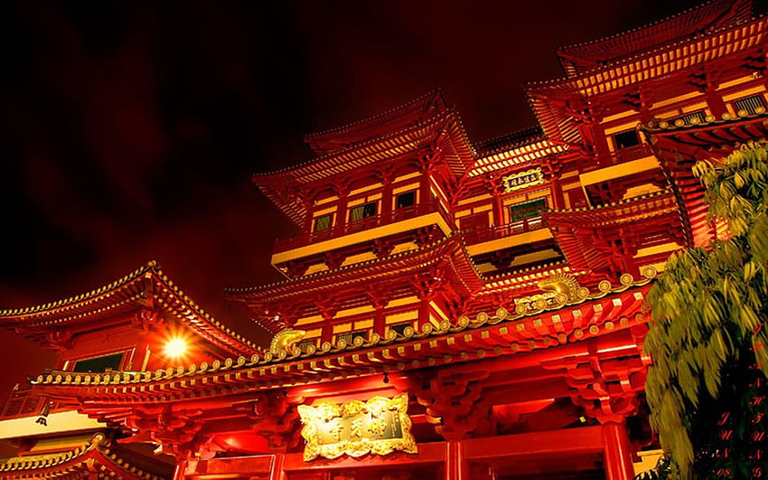 Traditional Chinese architecture and, China Red HD wallpaper