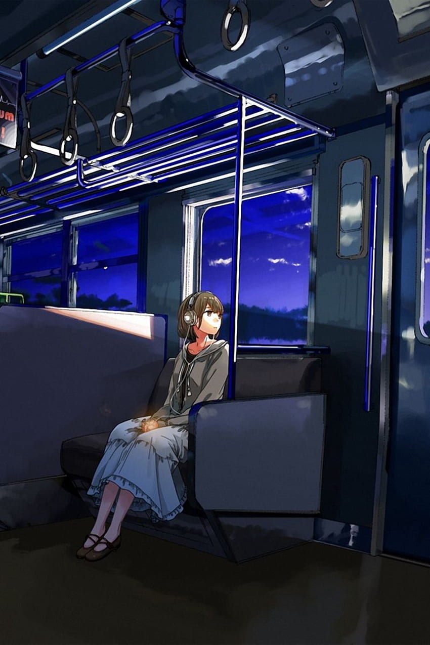 Kurono Kuro, Kız, Wagon, Sad, Anime Sad Anime IPhone & Background HD telefon duvar kağıdı