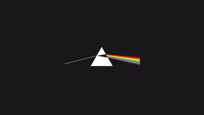 Prism Rainbow Pink Floyd Flat Minimal Illustration, Minimalist Rainbow ...