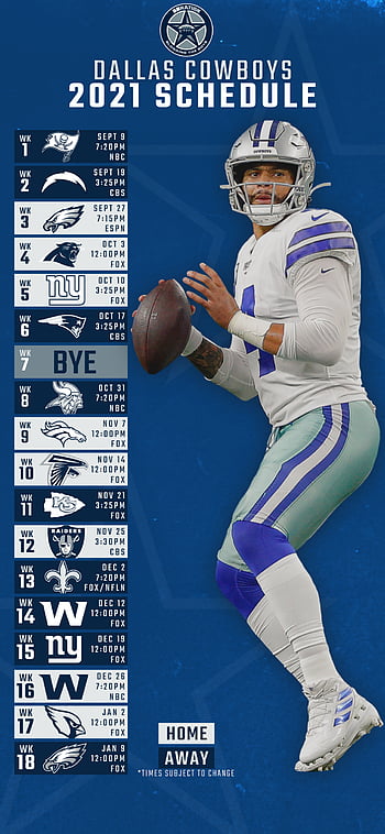 True Blue Crew - Dallas Cowboys 2022 Schedule Wallpaper