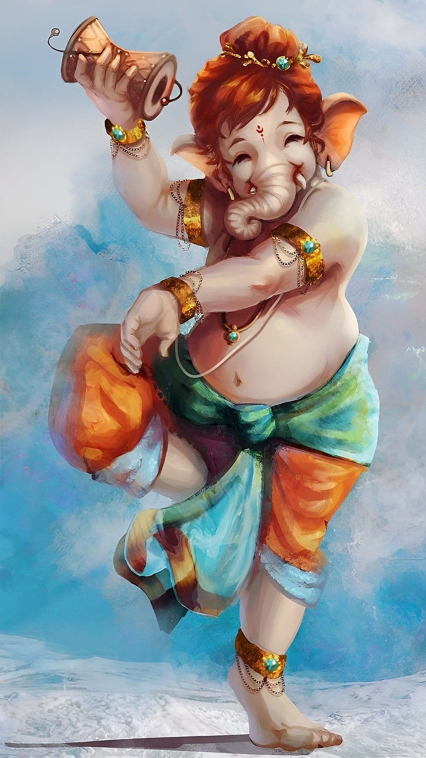 Ganesh, ganapati bappa morya, gajanana HD phone wallpaper