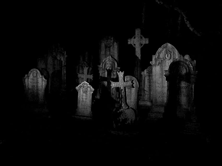 Premium Photo  3d render of graveyard cemetery in spooky dark night for  halloween concept