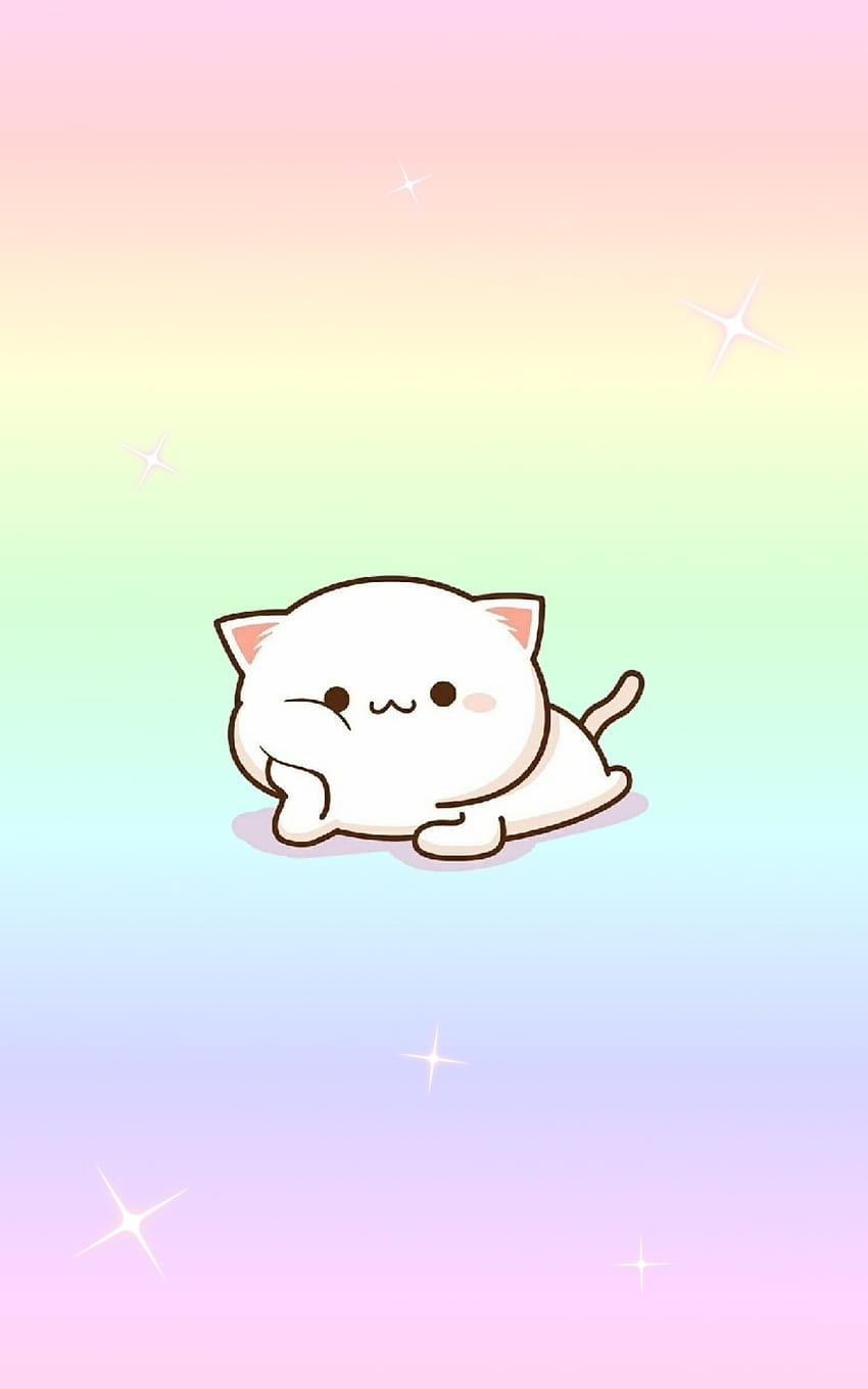 Pink cat . Explore Tumblr Posts and Blogs, Cat Pink Kawaii HD phone ...