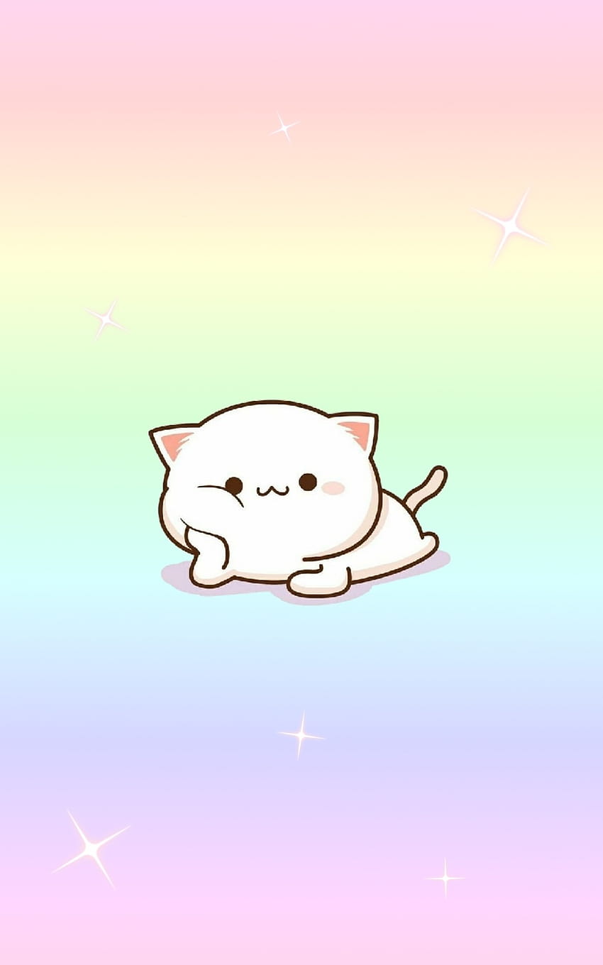 pink cat . Explore Tumblr Posts and Blogs, Cat Pink Kawaii HD phone wallpaper