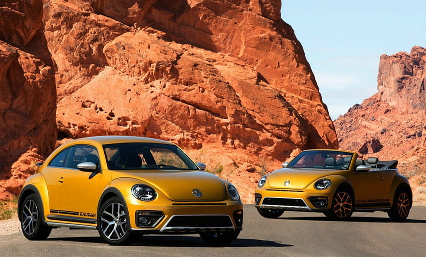 2016-Volkswagen-Beetle-Dune, 2016, Gold, Vw, Conv HD wallpaper