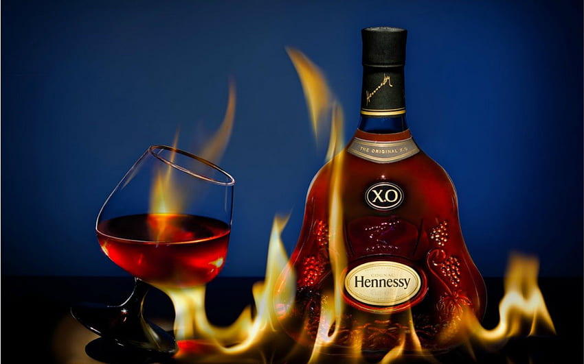 Wine, glass, drinks, fire HD wallpaper