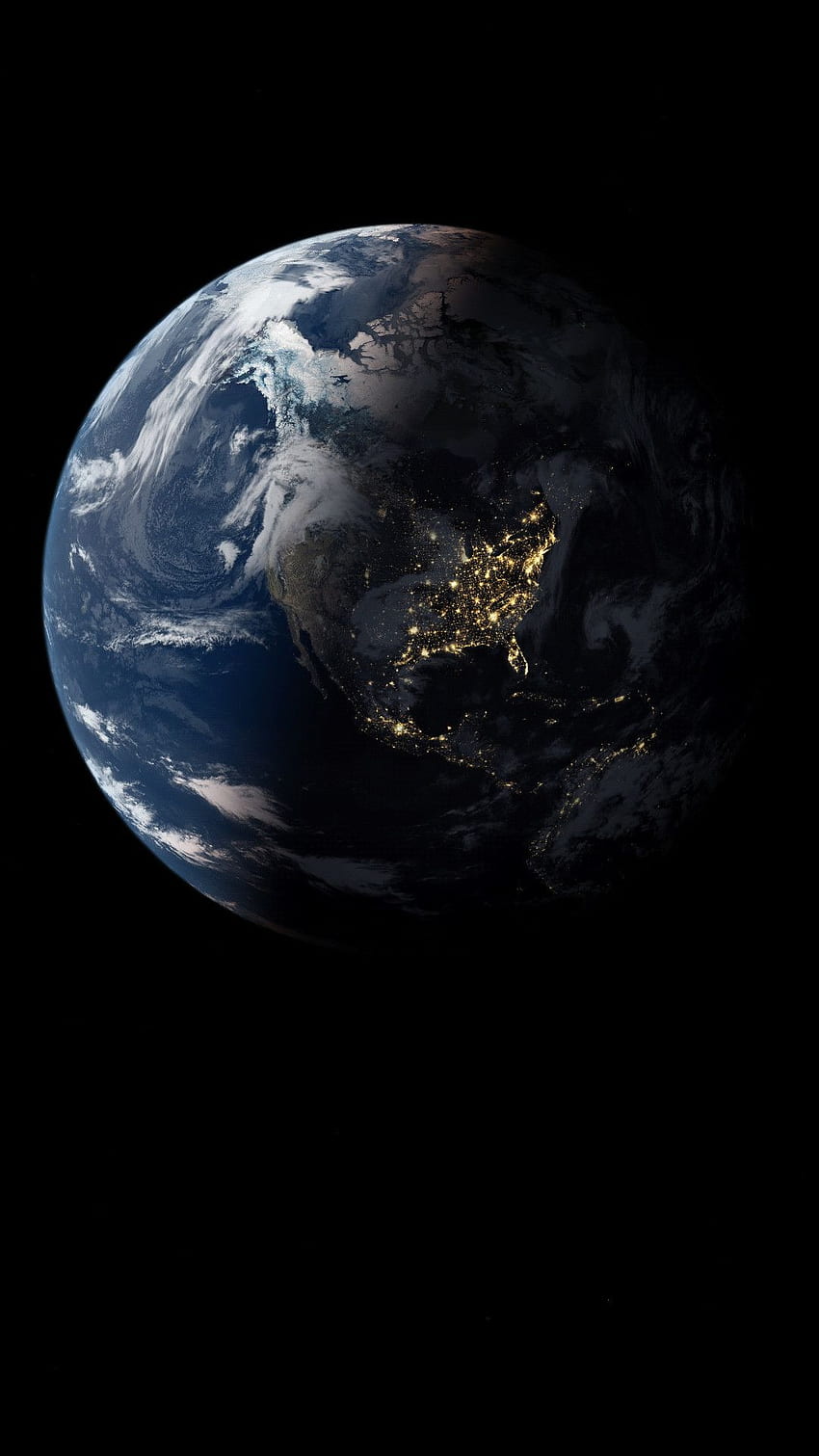 Dunia di Malam Hari, Bumi di Malam Hari Dari Luar Angkasa wallpaper ponsel HD