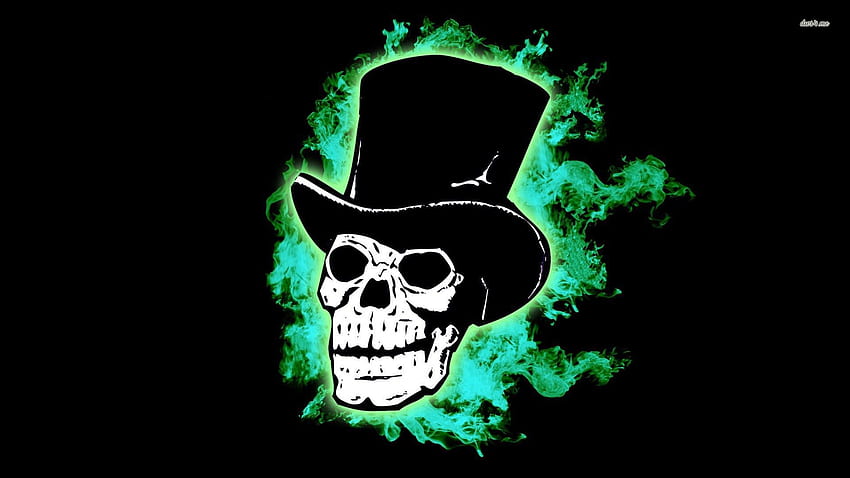 Skull with Top Hat . Snowman Hat , Santa Hat and Background That Look Like an Office, Steampunk Skull HD wallpaper