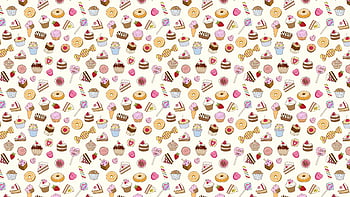 Tile vector cake wallpaper or cupcake background pattern • wall stickers  muffin, blog, cupcake | myloview.com