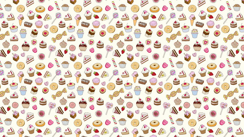 Tekstur, permen, pencuci mulut, cupcake, kertas, makanan, kue, pola Wallpaper HD