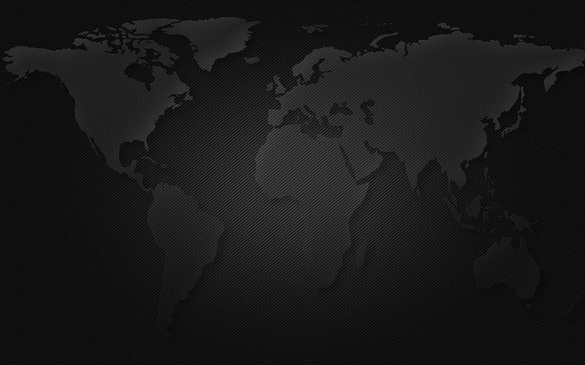 World Map BLACK, Dark Map HD wallpaper