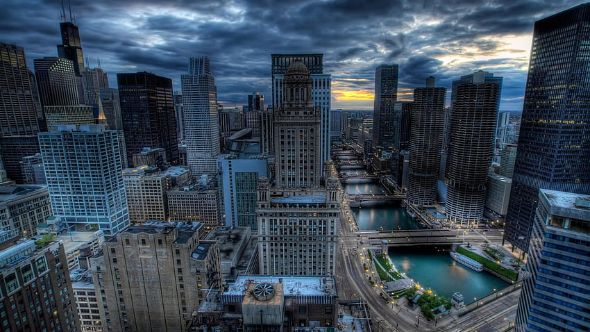 Awesome R of downtown Chicago [] HD wallpaper