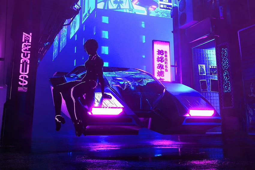 Cyberpunk 2077, cyber, neon, Futurism, futuristic, dark, night