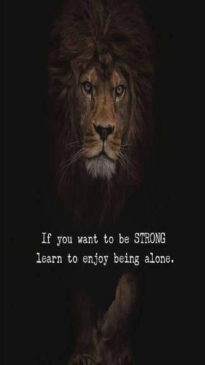 Alone and Strong, Strong Lion HD phone wallpaper