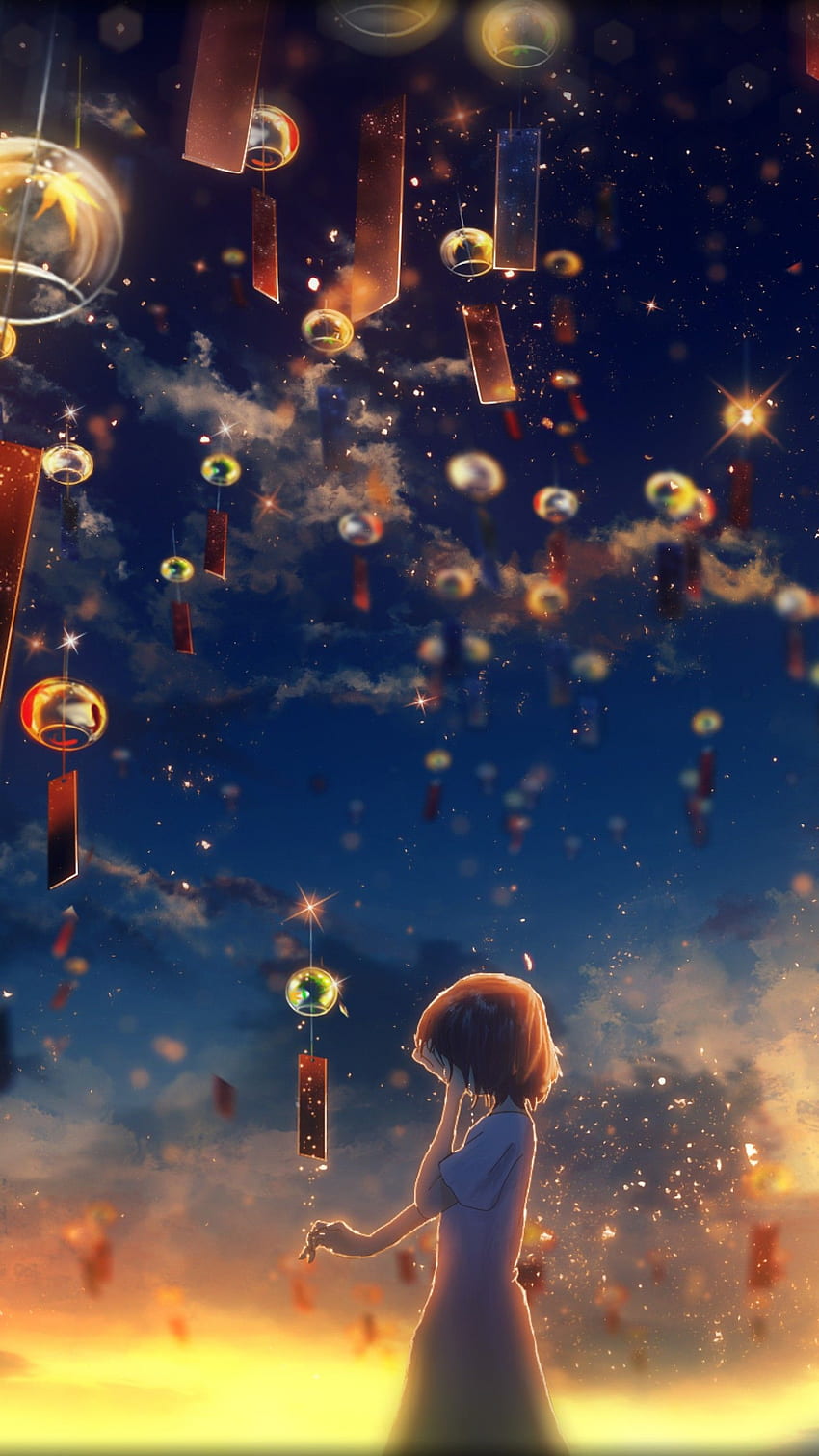 Girly, Dream, Fantasy, Surreal, Anime girl, , Anime HD phone wallpaper