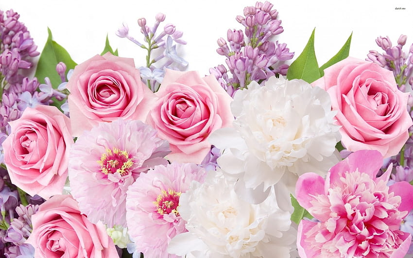 beau bouquet, rose, feuille, bouquet, fleurs Fond d'écran HD