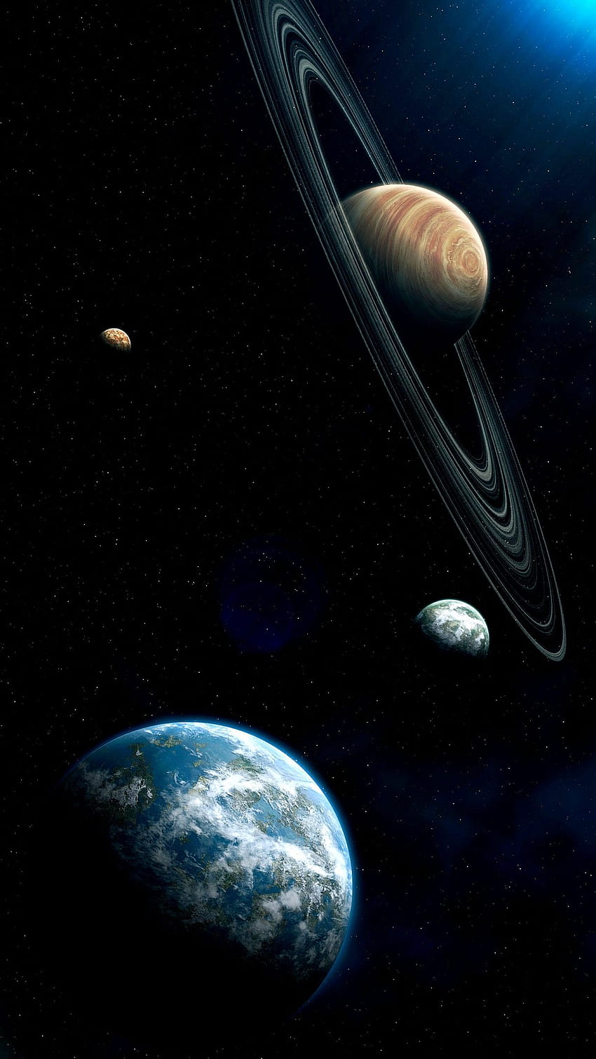 Tierra, Marte, Jupiter y Saturno. Espaço e astronomia, Galaksi, Astronomi wallpaper ponsel HD