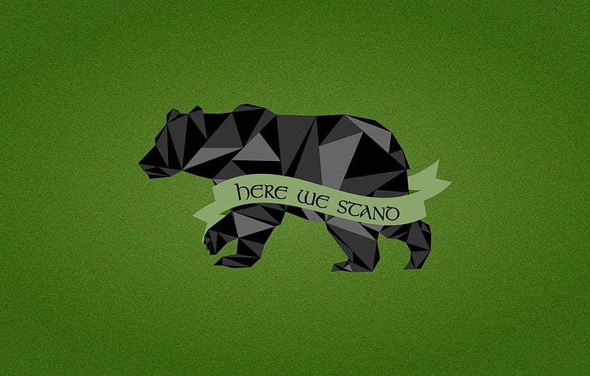 Game of Thrones, ours noir, House Mormont, Here We Stand, A Song Fire and Ice, sigil for , section минимализм Fond d'écran HD
