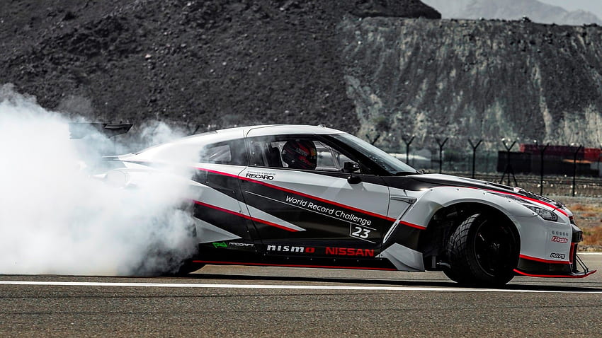 Nissan GT R Nismo Sets Fastest Drift World Record, Nissan GT-R Drift HD wallpaper