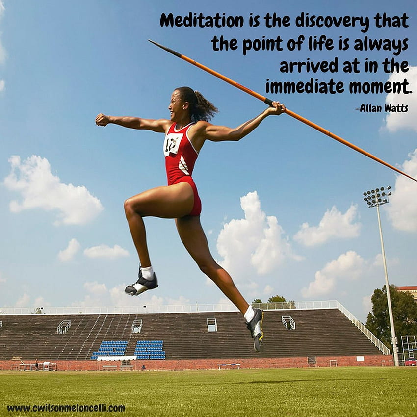 Meditation is the discovery that the point of life is always, Javelin Thrower HD phone wallpaper