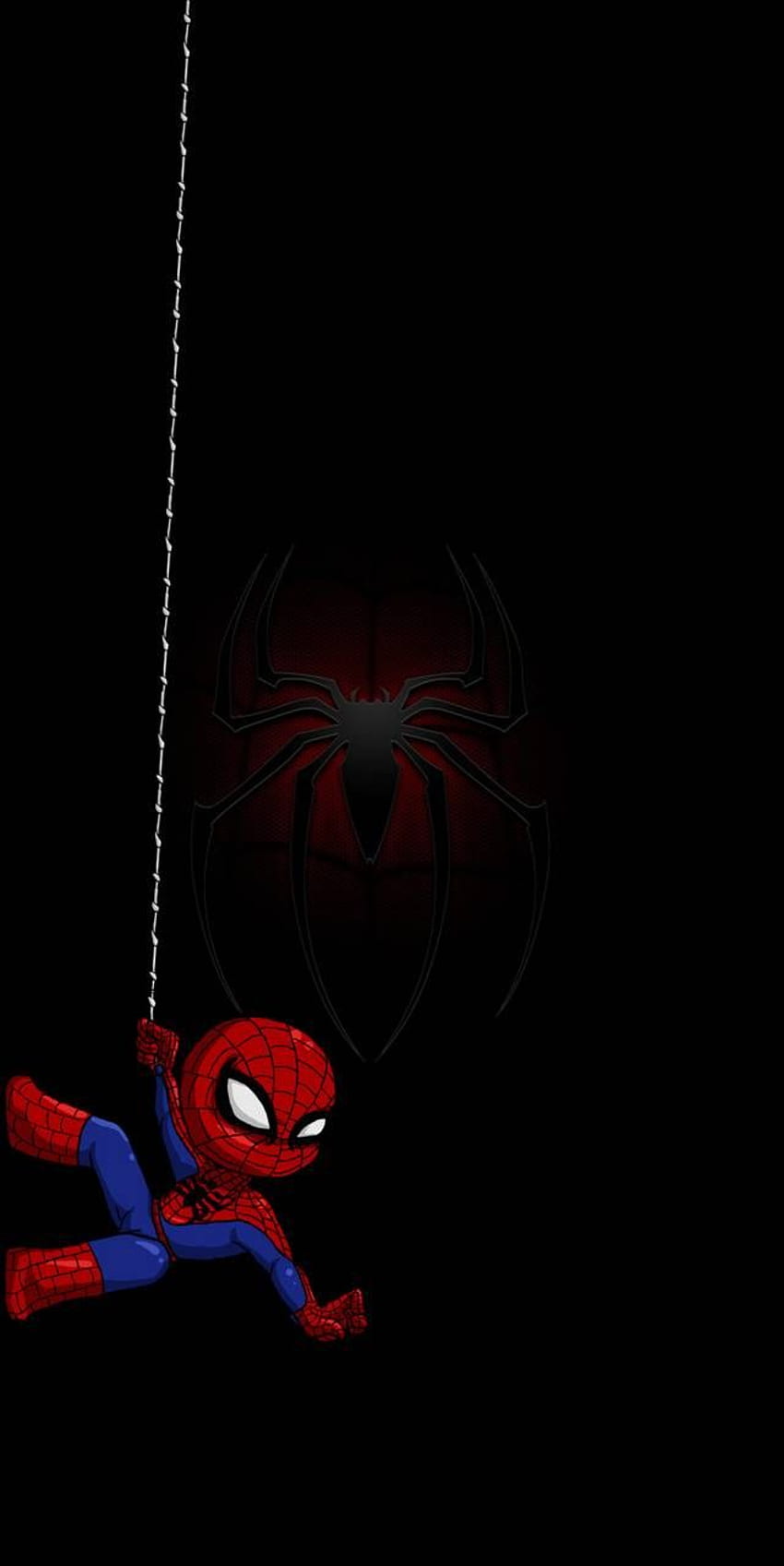 Spider Man Dark, Cartoon Spiderman HD phone wallpaper
