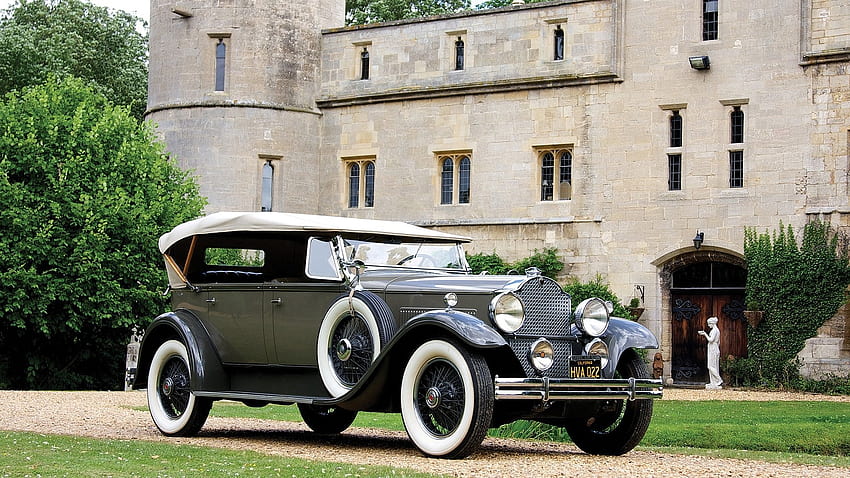 Packard Deluxe Eight Sport Phaeton and Background HD wallpaper