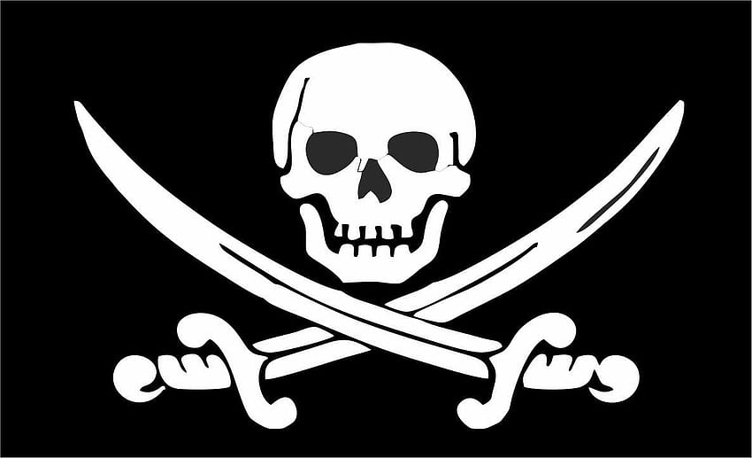 Flaga Piratów - -, Flaga Jolly'ego Rogera Tapeta HD