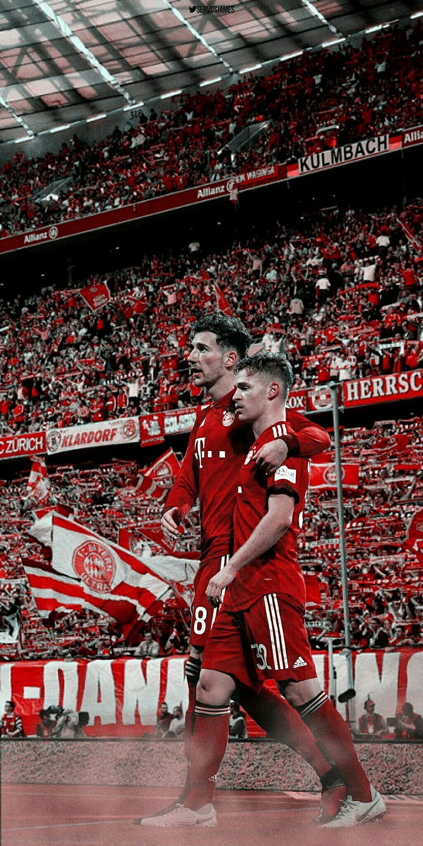 Leon Goretzka dan Joshua Kimmich - Bayern Munich wallpaper ponsel HD
