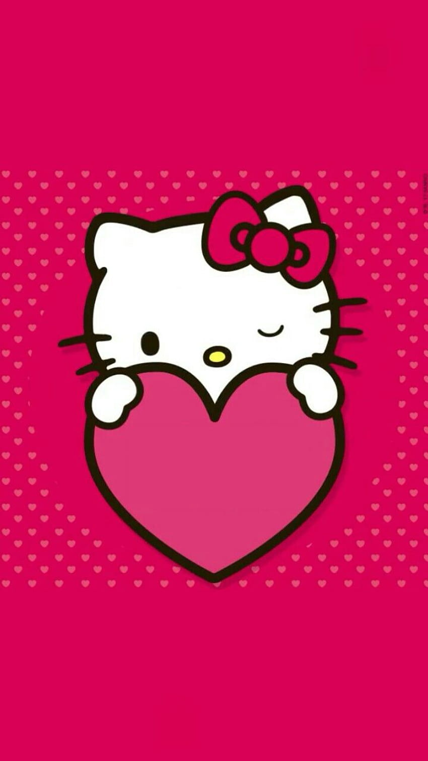 Hello Kitty Dots and Heart . *Minnie, Mickey Mouse HD phone wallpaper