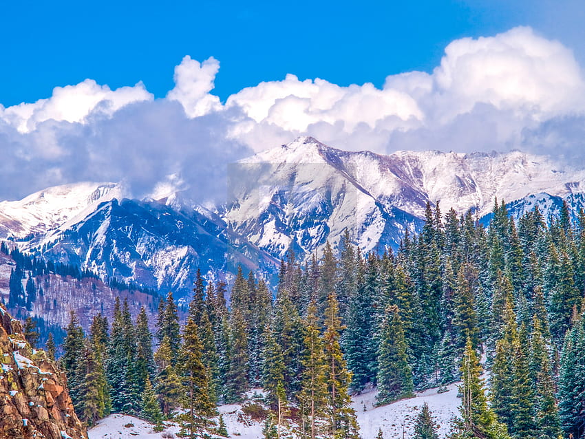 Snow Capped San Juan Mountains - License, or print for £15.00. HD wallpaper