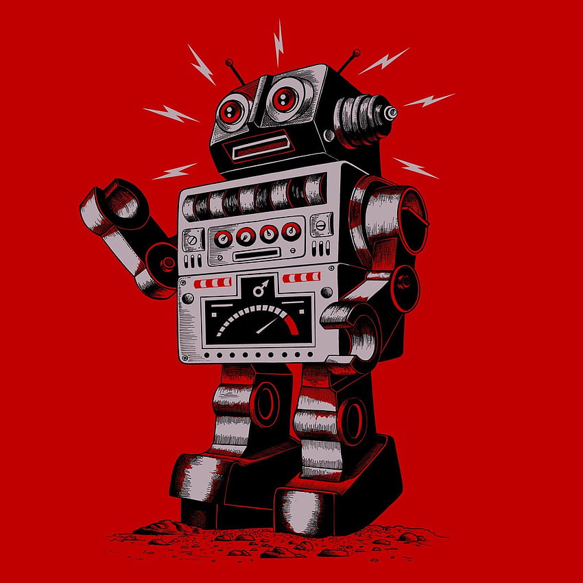 3,1$ US 22% de réduction. Vintage Mécanique Robots Sci FI Science Fiction Classique Affiche Décorative DIY Wall Sticker Home Bar Decor Cadeau Dans Stickers Muraux, Vintage Sci-Fi Robot Fond d'écran de téléphone HD