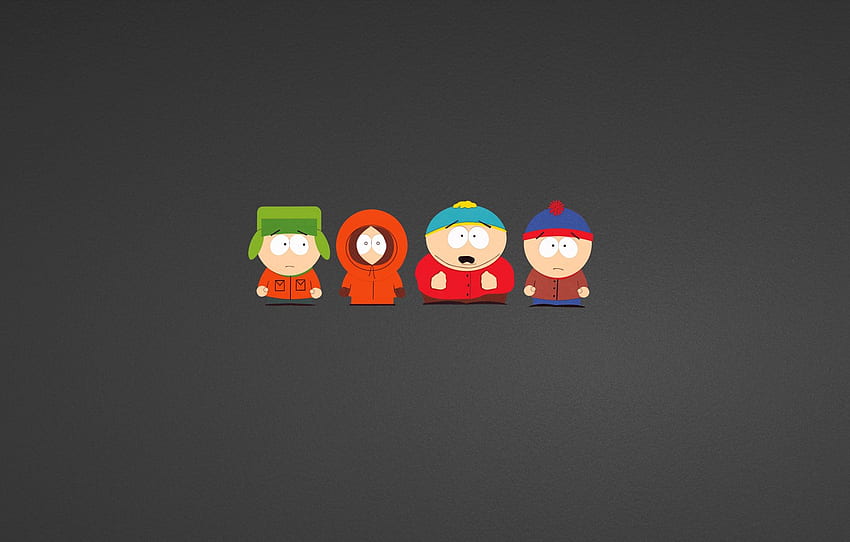 South Park, South Park, Stanley (Stan) Marsh, Kenneth (Kenny) McCormick, Eric Theodore Cartman, Kyle Broflovski para , sección минимализм fondo de pantalla