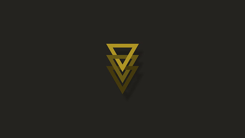 Triangle Geometry Minimal , Minimalist, Minimalist Gold HD wallpaper