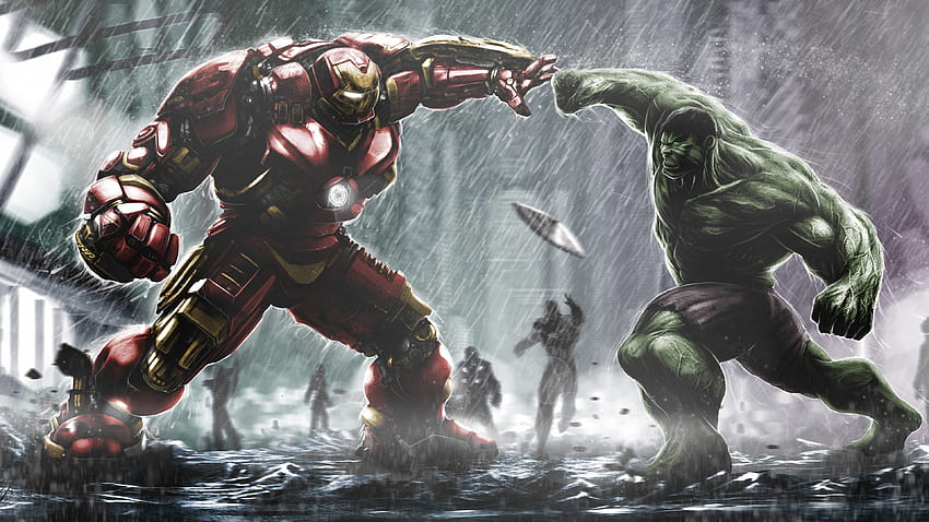 Hulkbuster Ironman Vs Hulk | HD wallpaper