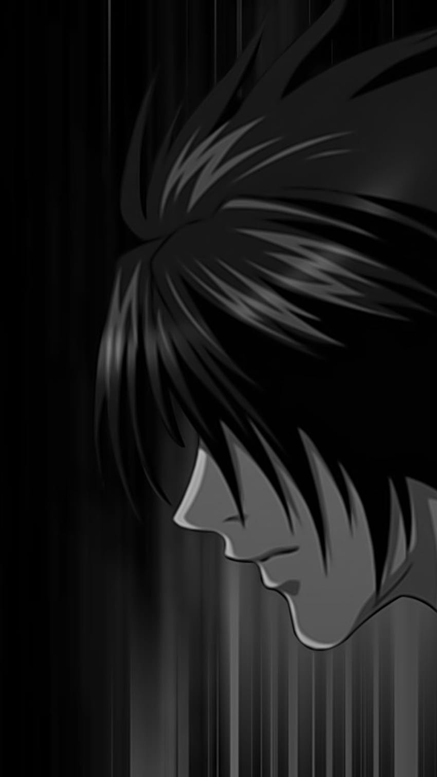 L Lawliet, preto e branco, L Death Note Papel de parede de celular HD