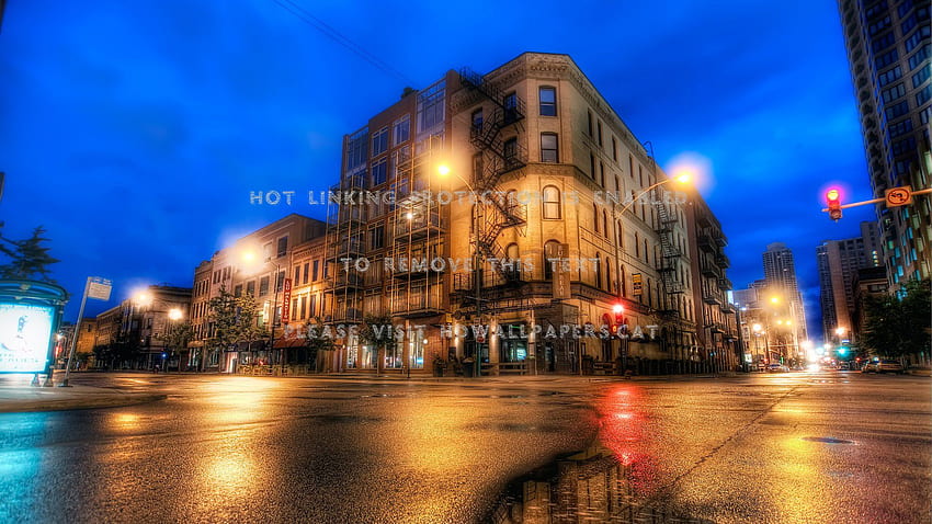 wonderful rainy evening chicago r city HD wallpaper