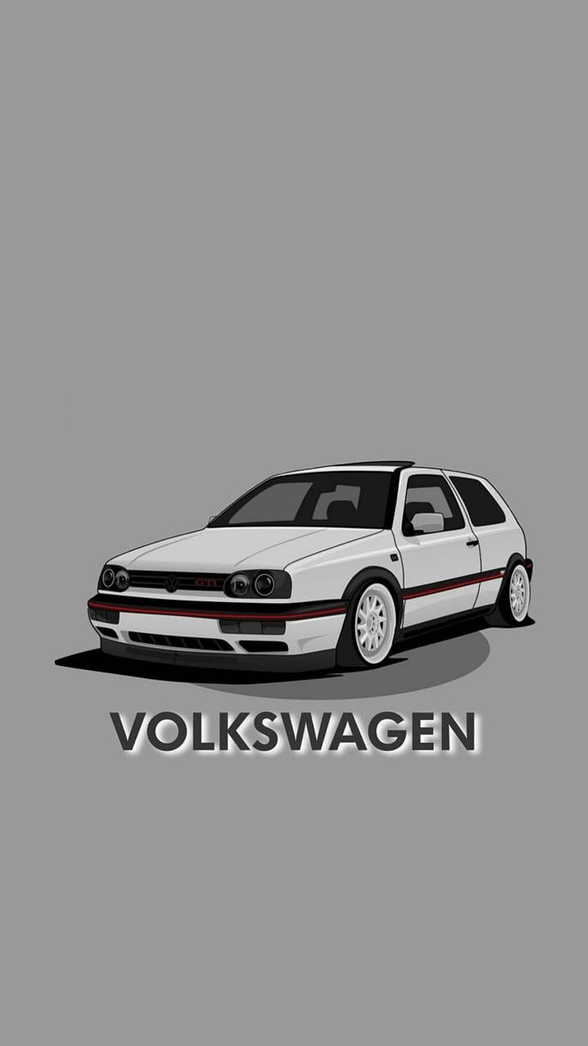 Volkswagen, black, golf, tuning, coupe, germany, golf 3 HD wallpaper