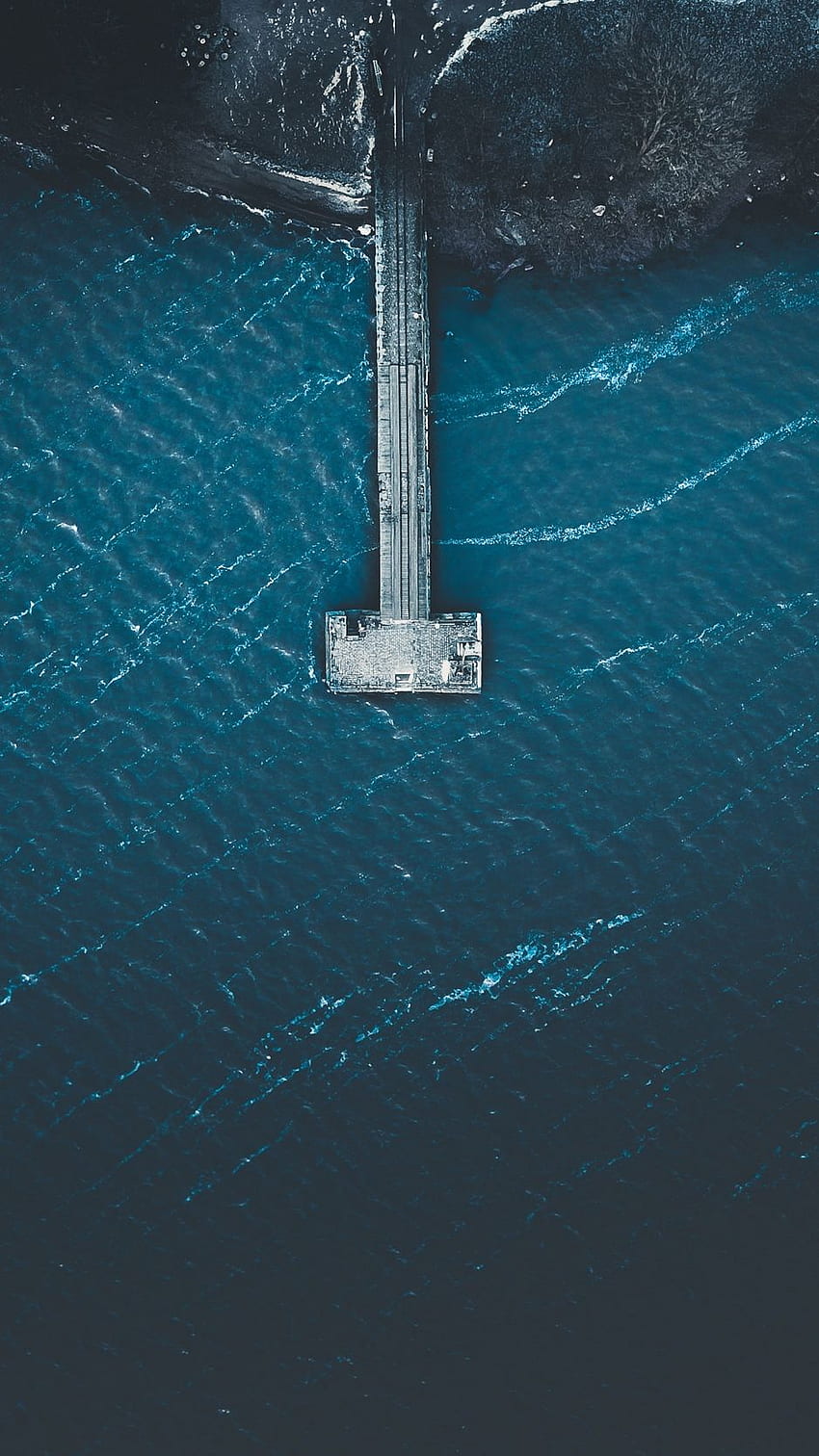 pier, sea, top view, helsinki, finland HD phone wallpaper