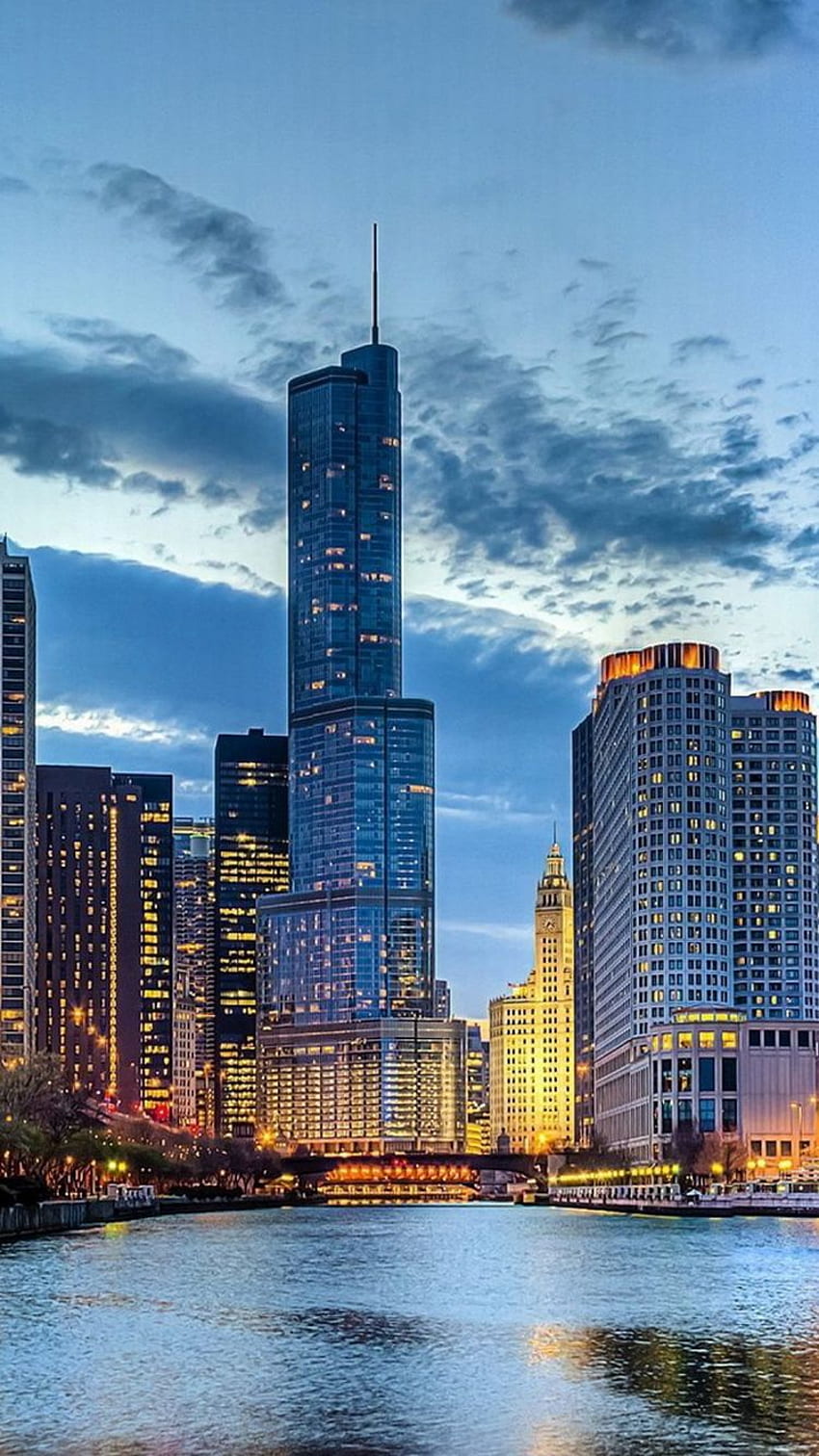 Chicago Skyline iPhone X HD phone wallpaper Pxfuel