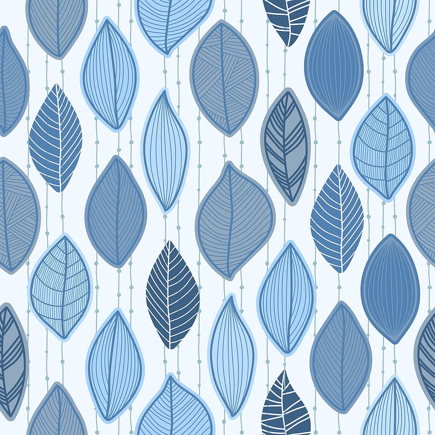 Forest leaves seamless pattern in pastel, blue colors. with natural floral ornaments. Hand drawn Graphic modern design. 2138726 Vector Art at Vecteezy, Pastel Teal HD phone wallpaper