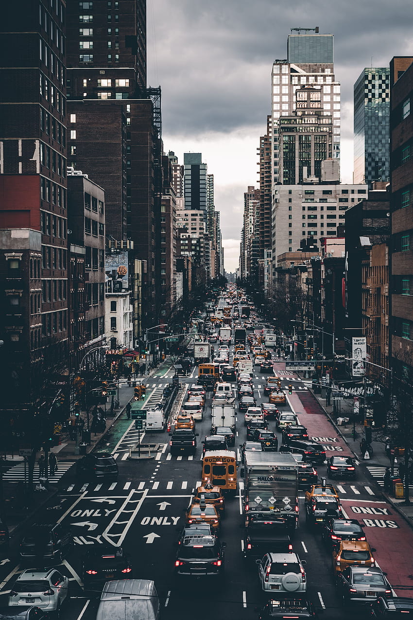 Transport, Cities, City, Building, Movement, Traffic, Street HD phone wallpaper