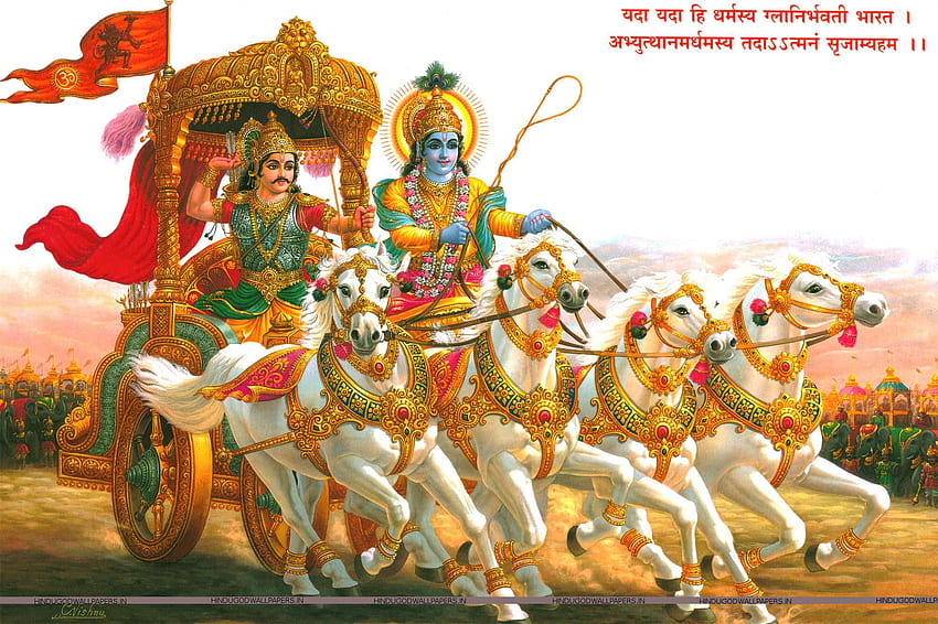 Mahabharat - Mahabharata Arjuna And Krishna HD wallpaper