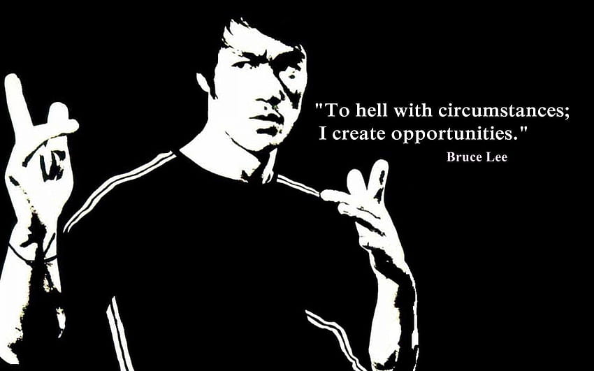 Citações de oportunidades de Bruce Lee 00765 papel de parede HD