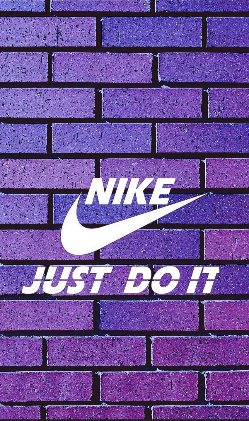 purple nike logo just do it