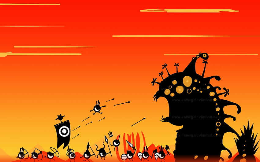 patapon, , monster, orange, nice, red, best, game, funny, happy, video, mausti Wallpaper HD