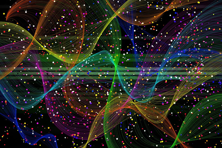 เส้นหมุนวนสีรุ้ง ดิจิตอล หมุนวน รุ้ง ศิลปะ นามธรรม เส้น วอลล์เปเปอร์ HD